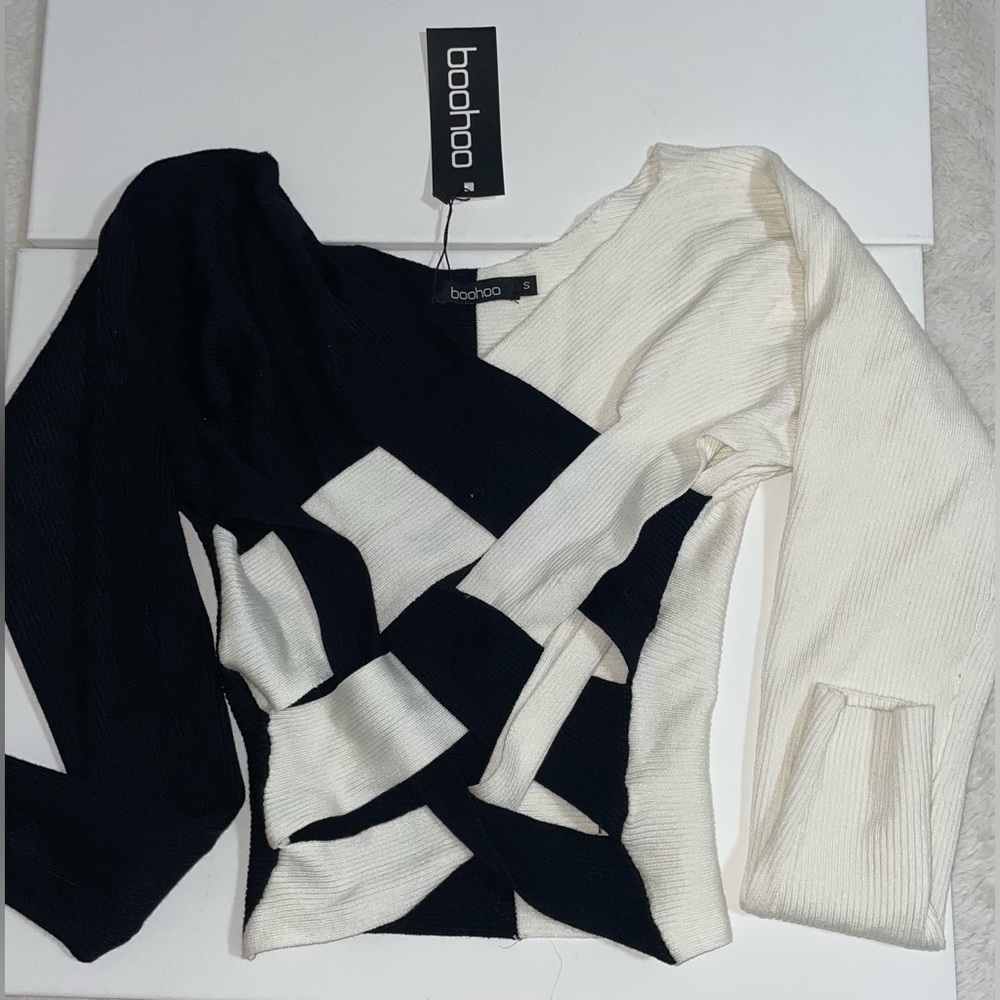 Black and white sweater